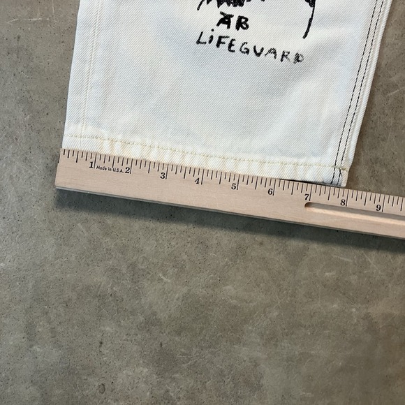 Scotch Soda Jeans Mens Size 33 White Hi‎ Brutus Bye Popeye Denim Button Fly - Picture 8 of 16